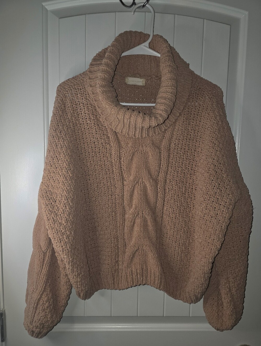 Altar'd State Oversized Chunky Cable Knit Cowlneck Sweater NWOT S